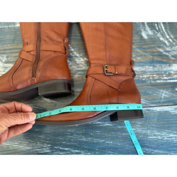 NATURALIZER RENA CIDER Wide Calf Riding Boots, NEW in BOX, size 6.5, Tan leather - Picture 5 of 16